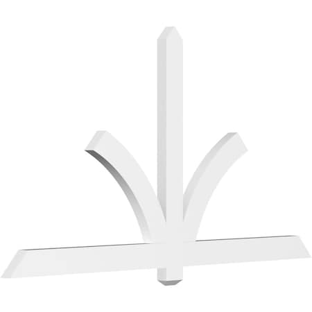 Ekena Millwork Redmond Architectural Grade PVC Gable Bracket, 72"W x 39"H x 2"D x 4"F, 13/12 Pitch GBP072X39X0204RED00